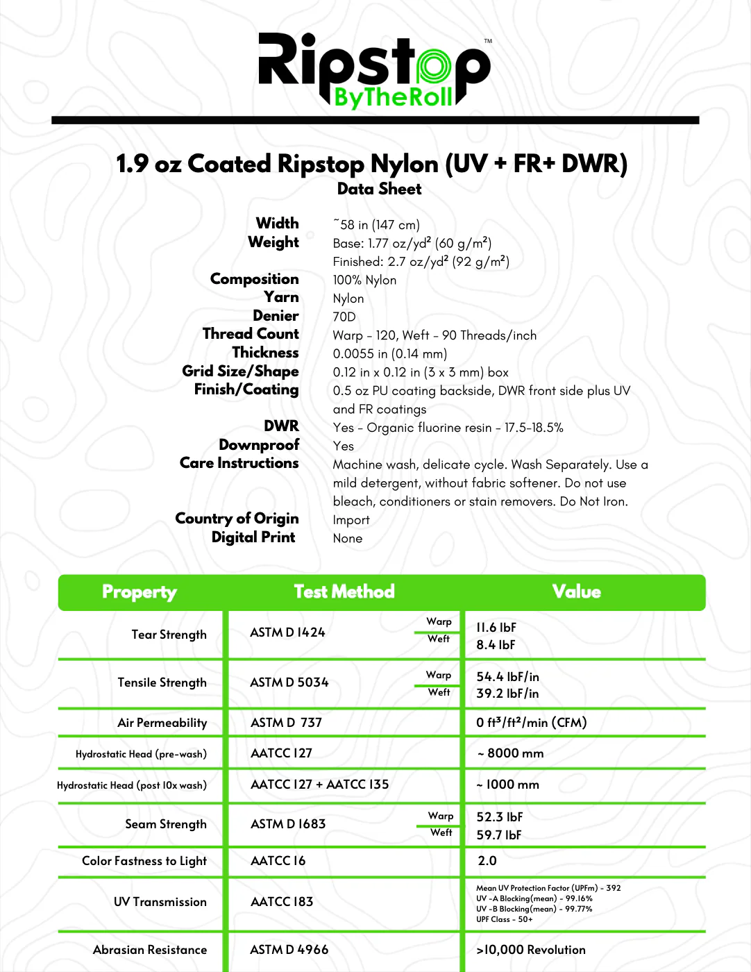 1.9 oz PU coated Ripstop Nylon - Image 6