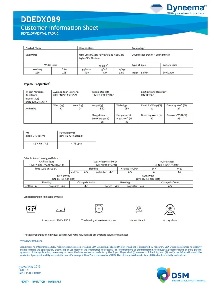 13.9 oz Moto Denim with Dyneema® DDED0089 - Image 5