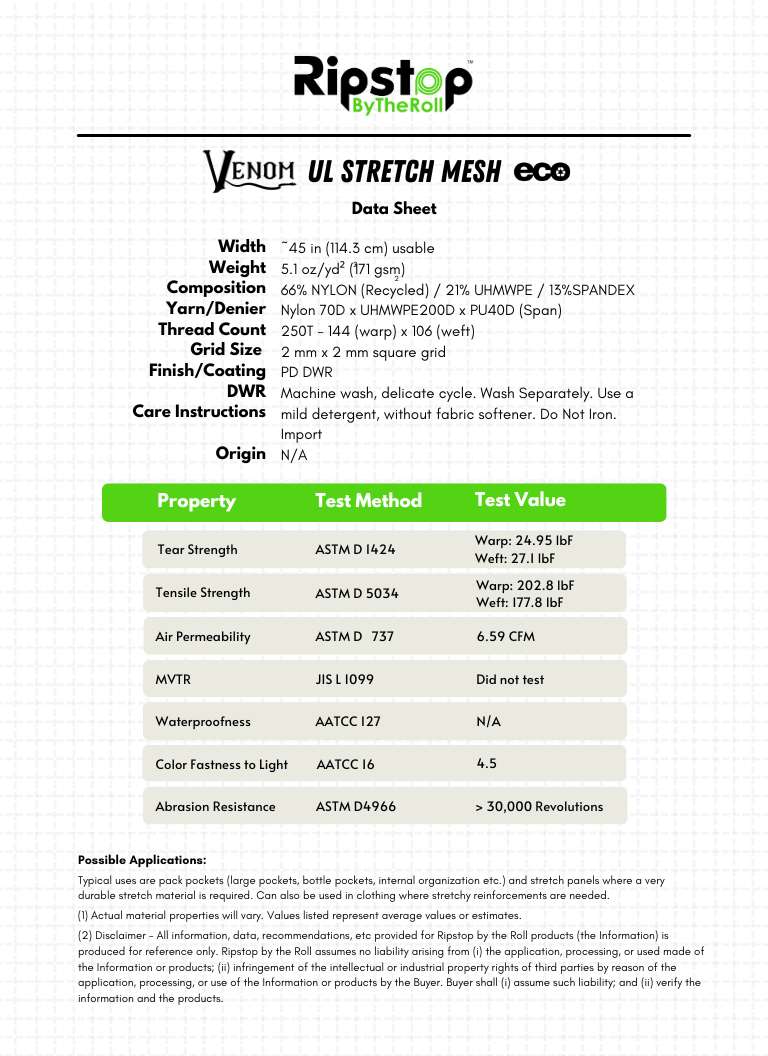 Venom™ UL Stretch Mesh ECO - Full Roll - Image 11
